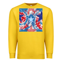 Lemon patriotic tie dye stars Premium Sweatshirt - BundleAndBundleShop
