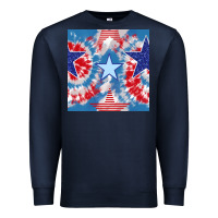 Navy patriotic tie dye stars Premium Sweatshirt - BundleAndBundleShop