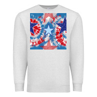 Oatmeal Heather patriotic tie dye stars Premium Sweatshirt - BundleAndBundleShop