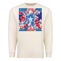 Sandshell patriotic tie dye stars Premium Sweatshirt - BundleAndBundleShop
