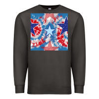 Smoke patriotic tie dye stars Premium Sweatshirt - BundleAndBundleShop