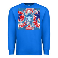 True Royal patriotic tie dye stars Premium Sweatshirt - BundleAndBundleShop
