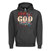 Charcoal Heather This is god country 4th of july Zipper Hoodie - CowGirlArtShop