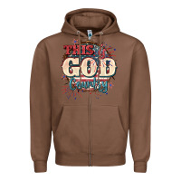 Chestnut This is god country 4th of july Zipper Hoodie - CowGirlArtShop