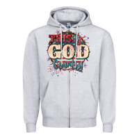 Heather Grey This is god country 4th of july Zipper Hoodie - CowGirlArtShop