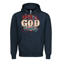 Navy This is god country 4th of july Zipper Hoodie - CowGirlArtShop
