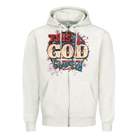 Oatmeal Heather This is god country 4th of july Zipper Hoodie - CowGirlArtShop