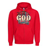 Red This is god country 4th of july Zipper Hoodie - CowGirlArtShop