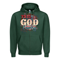 Sports Green This is god country 4th of july Zipper Hoodie - CowGirlArtShop
