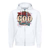 White This is god country 4th of july Zipper Hoodie - CowGirlArtShop