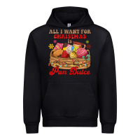 Black all i want for christmas is pan dulce Urban Hoodie - MaliasSmallBusiness