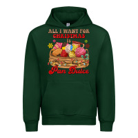 Forest Green all i want for christmas is pan dulce Urban Hoodie - MaliasSmallBusiness