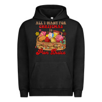 Pigment Black all i want for christmas is pan dulce Urban Hoodie - MaliasSmallBusiness
