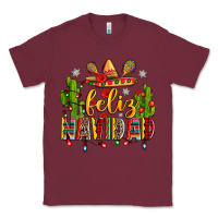 Burgundy feliz navidad Classic Tee - Zillion Design Studio