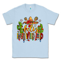 Dusty Blue feliz navidad Classic Tee - Zillion Design Studio
