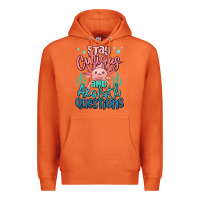 Carrot stay curious and axolotl questions Premium Hoodie - MaliasSmallBusiness