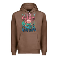 Chestnut stay curious and axolotl questions Premium Hoodie - MaliasSmallBusiness