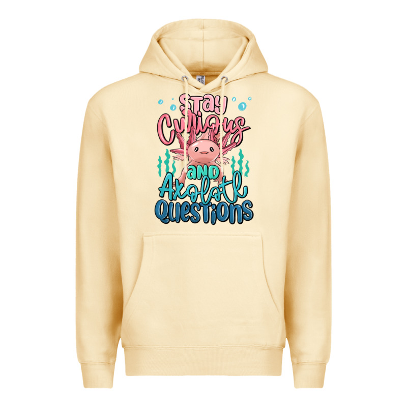 Stay Curious And Axolotl Questions Premium Hoodie by MaliasSmallBusiness | Teevron