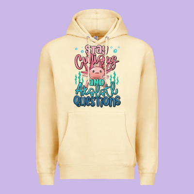 Stay Curious And Axolotl Questions Premium Hoodie Designed By Maliassmallbusiness