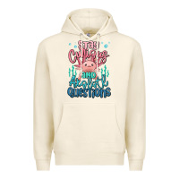 Tofu stay curious and axolotl questions Premium Hoodie - MaliasSmallBusiness