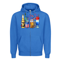 True Royal 4th of July American drinks Zipper Hoodie - Neo Western