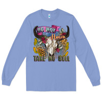 Colony Blue do not harm take no bull cow skull Long Sleeve Tee - Zillion Design Studio