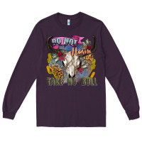 Plum do not harm take no bull cow skull Long Sleeve Tee - Zillion Design Studio