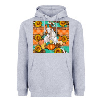 Heather Grey Goat family fall pumpkins gemstone Heavyweight Hoodie - Artiststas
