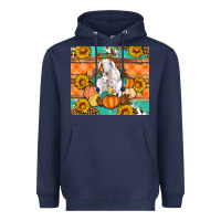 Navy Goat family fall pumpkins gemstone Heavyweight Hoodie - Artiststas