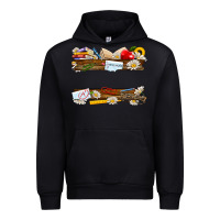 Black floral teacher custom name Urban Hoodie - NancyCooperArtShop
