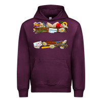 Mauve Wine floral teacher custom name Urban Hoodie - NancyCooperArtShop