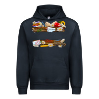 Navy floral teacher custom name Urban Hoodie - NancyCooperArtShop