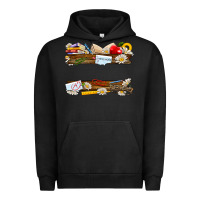 Pigment Black floral teacher custom name Urban Hoodie - NancyCooperArtShop