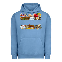Pigment Pebble Blue floral teacher custom name Urban Hoodie - NancyCooperArtShop