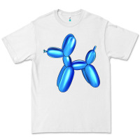 White Blue Dog Balloon Premium Tee - Artiststas