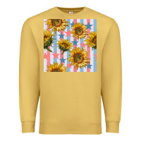 Antique Gold patriotic sunflowers stripes and stars seamless patrern Premium Sweatshirt - BundleAndBundleShop