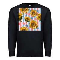 Black patriotic sunflowers stripes and stars seamless patrern Premium Sweatshirt - BundleAndBundleShop
