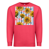 Cardinal patriotic sunflowers stripes and stars seamless patrern Premium Sweatshirt - BundleAndBundleShop