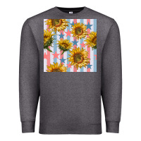 Charcoal Heather patriotic sunflowers stripes and stars seamless patrern Premium Sweatshirt - BundleAndBundleShop