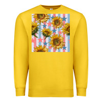 Lemon patriotic sunflowers stripes and stars seamless patrern Premium Sweatshirt - BundleAndBundleShop