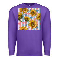Purple patriotic sunflowers stripes and stars seamless patrern Premium Sweatshirt - BundleAndBundleShop