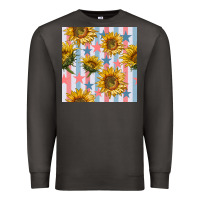 Smoke patriotic sunflowers stripes and stars seamless patrern Premium Sweatshirt - BundleAndBundleShop