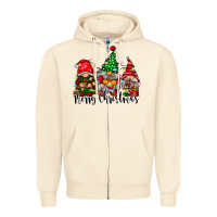 Sandshell merry christmas gnomes Zipper Hoodie - CowhideDigitalArt