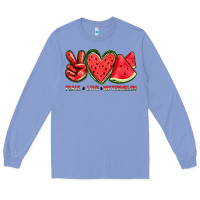 Colony Blue peace love watermelon Long Sleeve Tee - texasbilliewilder