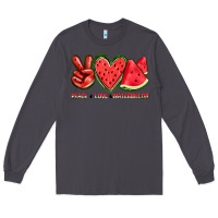 Smoke peace love watermelon Long Sleeve Tee - texasbilliewilder
