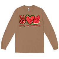 Toasted Coconut peace love watermelon Long Sleeve Tee - texasbilliewilder