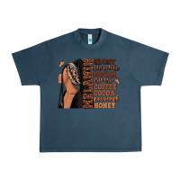 Midnight Navy Melanin many shades of brown afro woman Urban Heavy Tee - RanaPortraitStore