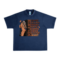 Navy Melanin many shades of brown afro woman Urban Heavy Tee - RanaPortraitStore