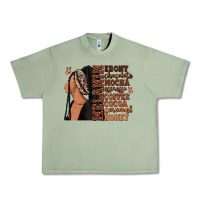 Melanin Many Shades Of Brown Afro Woman Urban Heavy Tee | Teevron