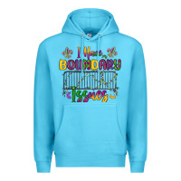 Ocean Blue i have boundary issues Premium Hoodie - MaliasSmallBusiness